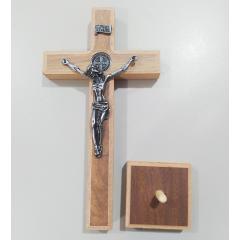 3496 - Crucifixo Madeira Mdf Mesa ou Parede 18 cm